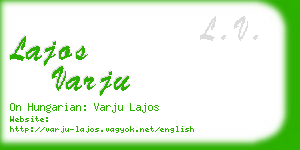 lajos varju business card